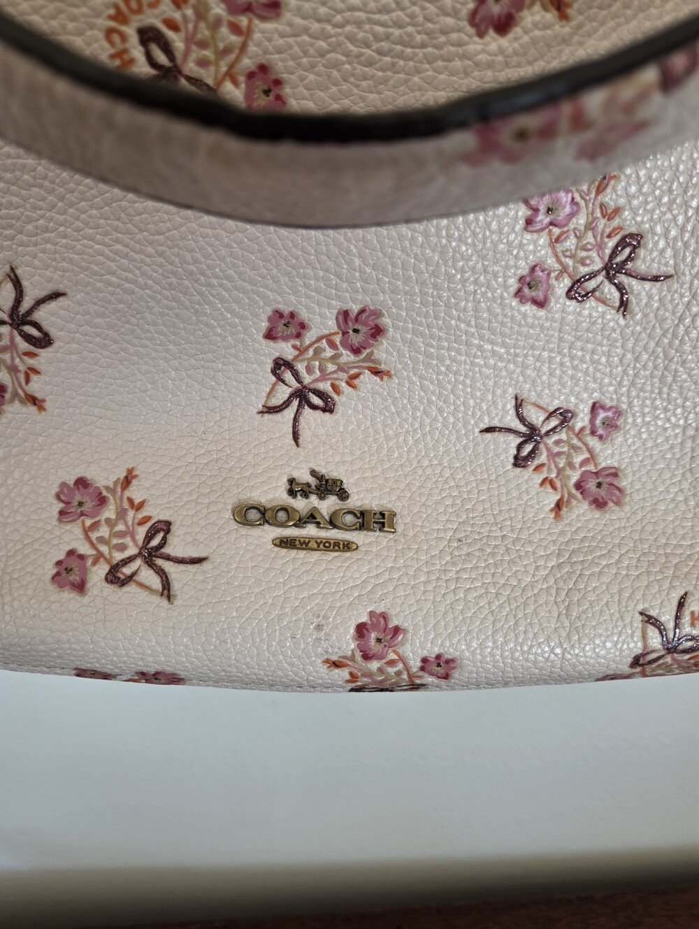 Coach Chelsea Floral Bow Crossbody in Cream & Pink